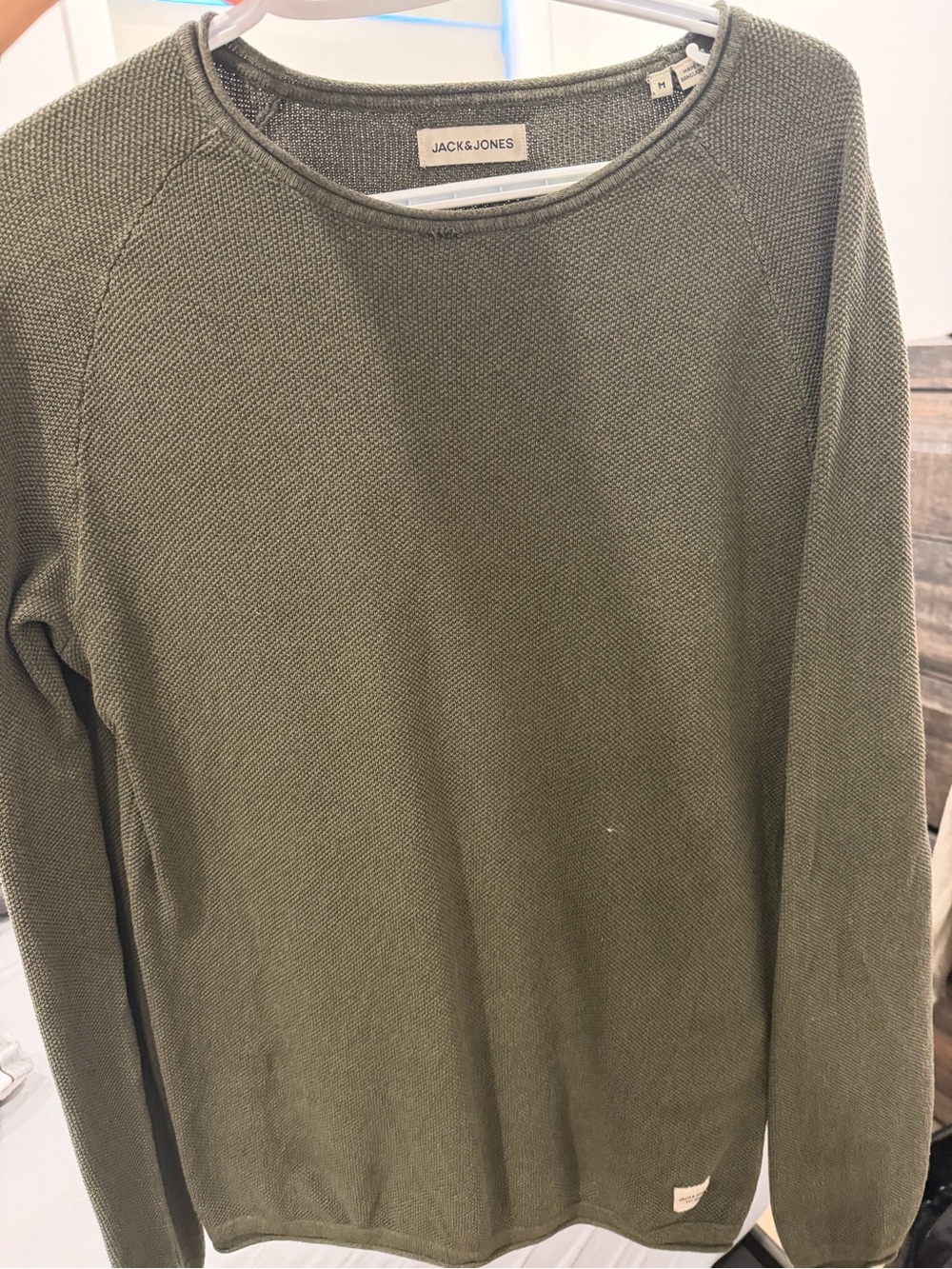 Jack & Jones Olive Crewneck Knit Sweater